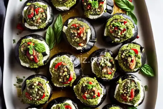 Pesto-Stuffed Grilled Portobellos