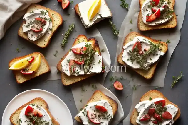 Petit Toasts with Brie, Fig, and Thyme
