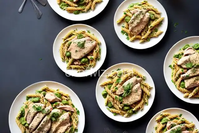 Phenomenal Chicken and Pasta in Creamy Pesto Sauce