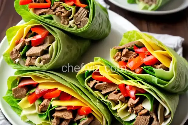 Philly Cheesesteak Cabbage Wraps