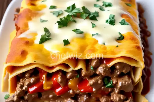 Philly Cheesesteak Lasagna