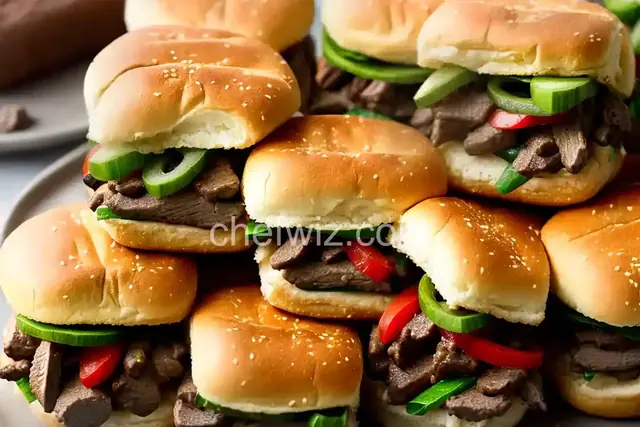 Philly Steak And Cheese Sliders