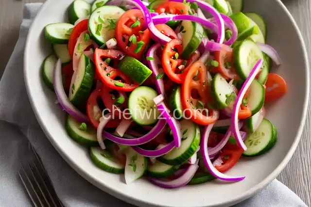 Pickled Cucumbers and Red Onion