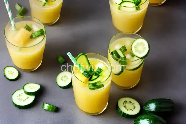 Pineapple, Cucumber, and Jalape単o Juice