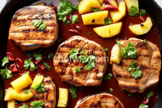 Pineapple Grilled Pork Chops