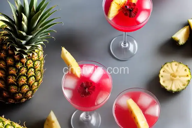 Pineapple-Hibiscus Cocktail