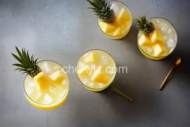 Pineapple and Gin Frozen Cocktail