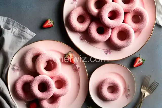 Pink Strawberry Doughnuts