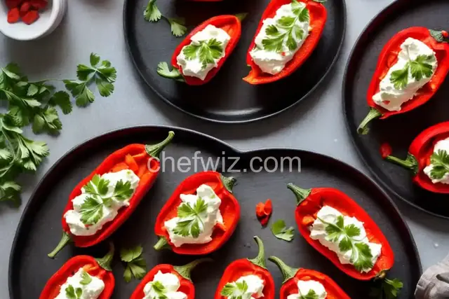 Piquillo Peppers Stuffed with Goat Cheese
