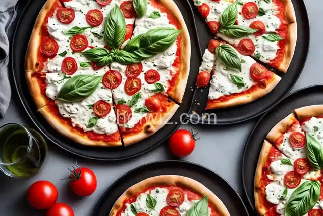 Pizza with Fresh Tomatoes and Basil