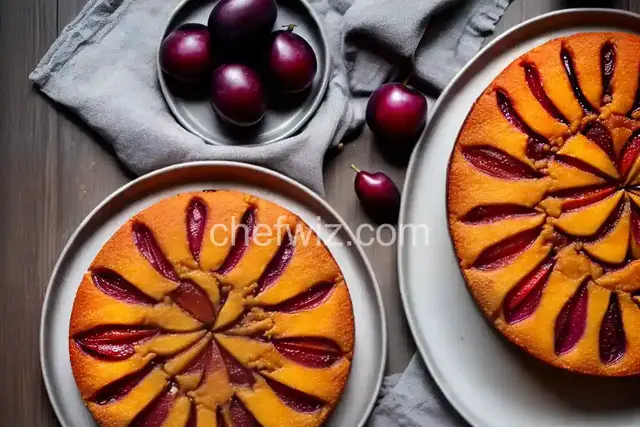 Plum and Lime Upside-Down Cake
