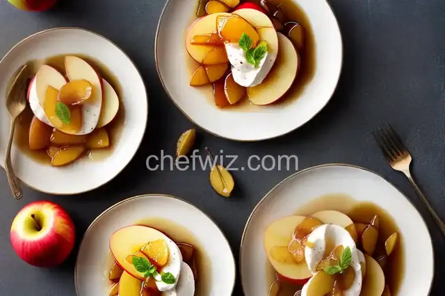 Poached Apples with Vanilla Cinnamon Syrup