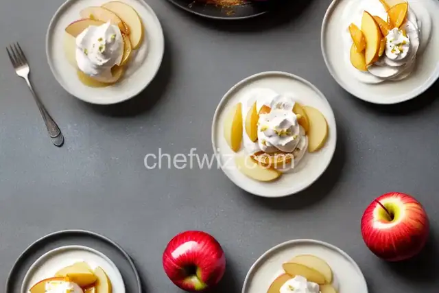Poached Apples with Vanilla Yogurt