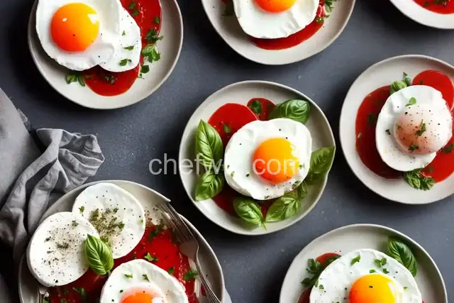Poached Eggs Caprese