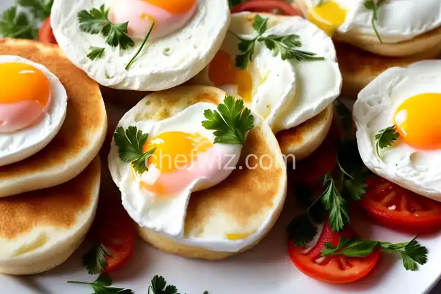 Poached Eggs on English Muffins with Helga's Hollandaise
