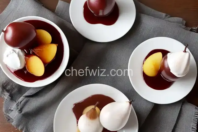 Poached Pears Belle Helene