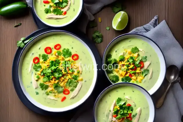 Poblano Chicken Cheese Soup