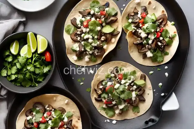 Poblano and Mushroom Tacos