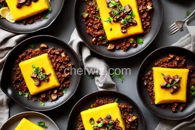 Polenta Squares with Mushroom Ragu