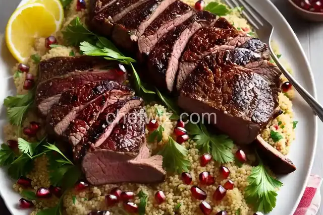 Pomegranate-Marinated Lamb with Spices and Couscous