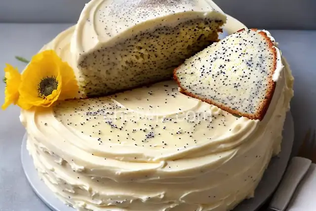 Poppy Seed Cake with Lemon Ermine Frosting