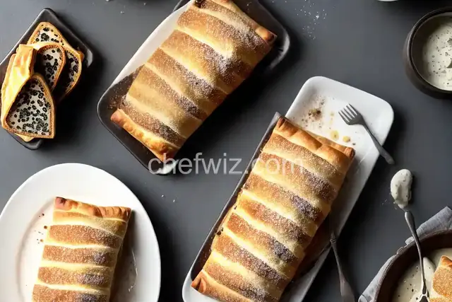 Poppy Seed and Pecan Strudel