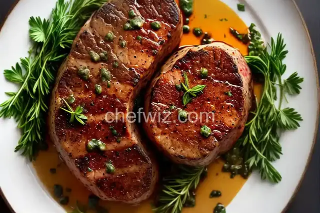 Porcini-Crusted Filet Mignon with Fresh Herb Butter