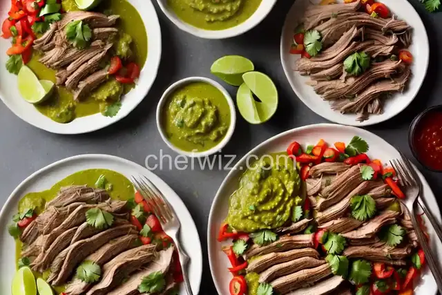 Pork Carnitas with Cilantro Tomatillo Sauce
