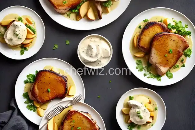 Pork Chops with Apple and Cream Sauce