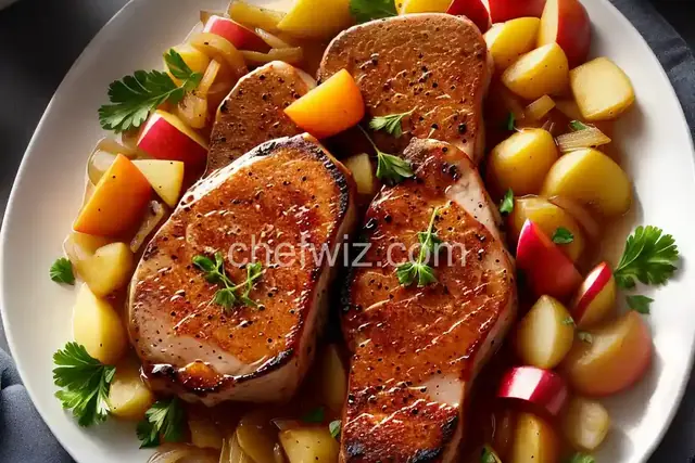 Pork Chops with Apples and Onions