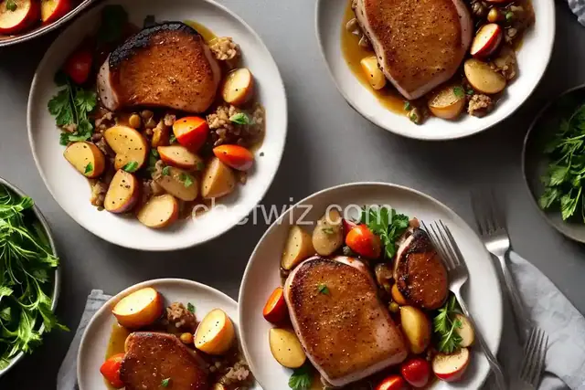 Pork Chops with Baked Apples
