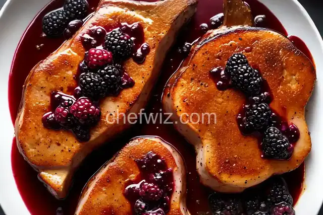 Pork Chops with Blackberry Port Sauce