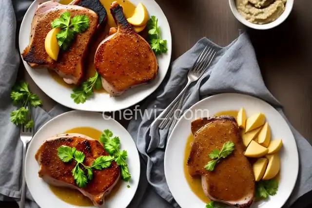 Pork Chops with Golden Apple Sauce