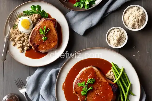 Pork Chops with Praline Sauce