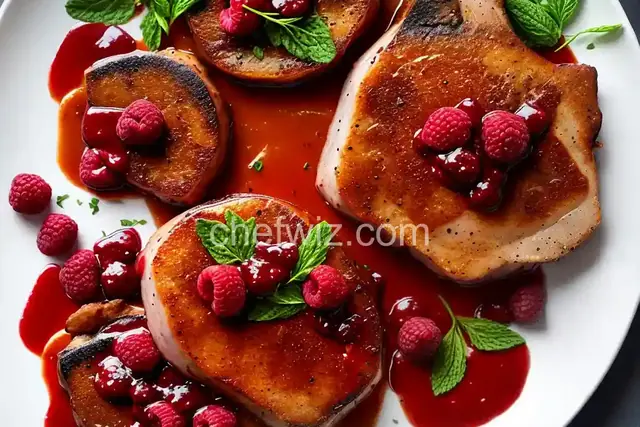 Pork Chops with Raspberry Sauce