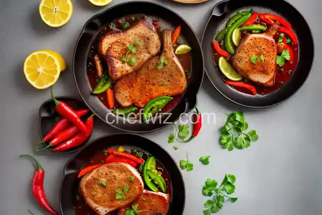 Pork Chops with Sweet and Hot Peppers
