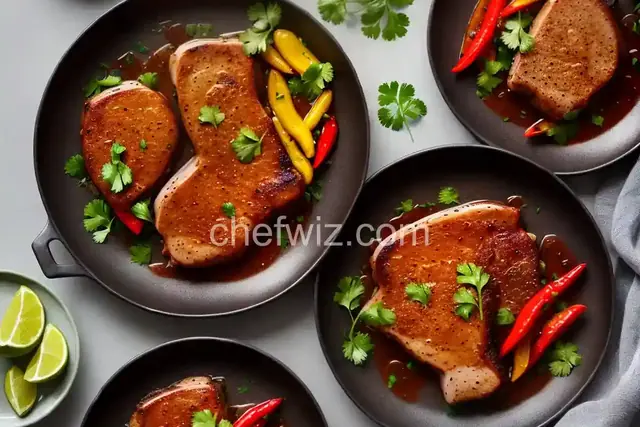 Pork Chops with Vinegar Peppers