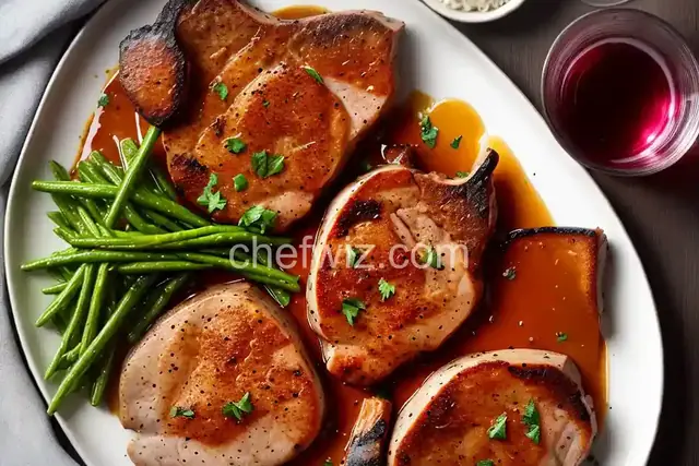 Pork Chops with Wine and Garlic