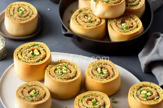 Pork Floss and Seaweed Pull-Apart Rolls