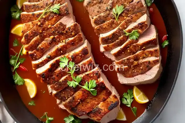 Pork Loin Roast with Baby Bellas