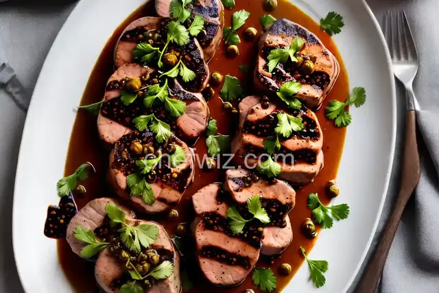 Pork Medallions with Balsamic Vinegar and Capers