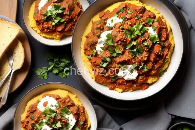 Pork Ragù Over Creamy Polenta