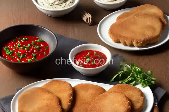 Pork Schnitzel with Dipping Sauce