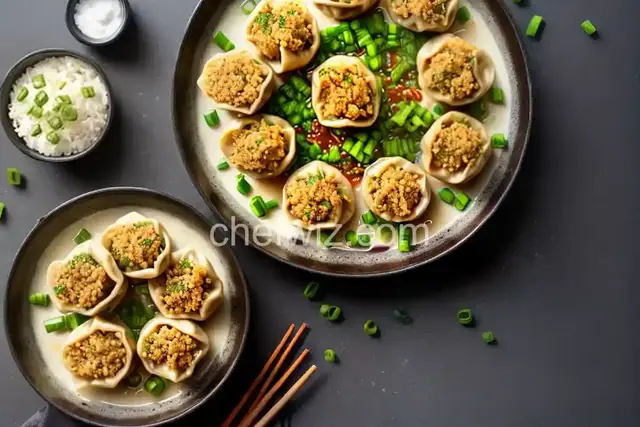 Pork and Scallion Dumplings With Crispy Skirt