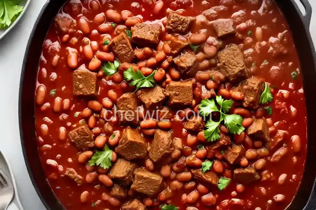 Pork and beans with hamburger