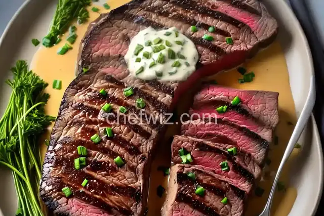 Porterhouse Steak with Creamy Leek Sauce