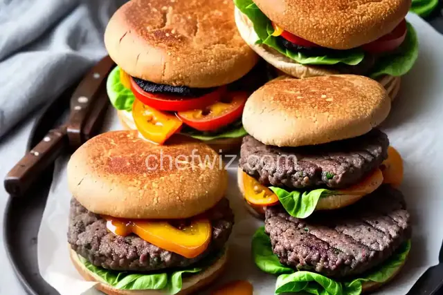 Portobello Bison Burgers