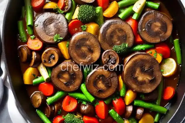 Portobello Mushroom Caps and Veggies