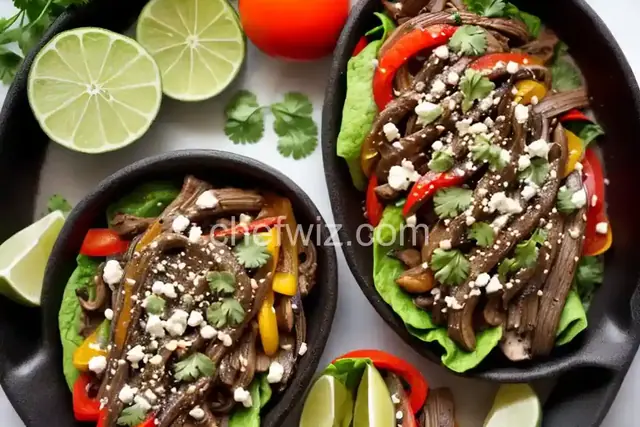 Portobello and Poblano Fajitas