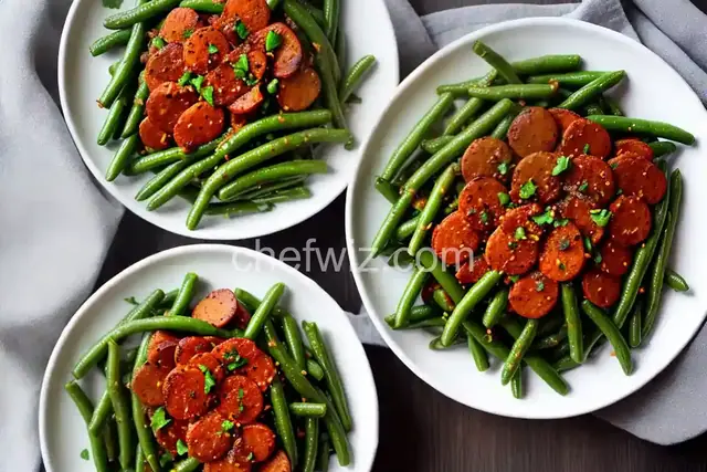 Portuguese Linguica and Green Beans